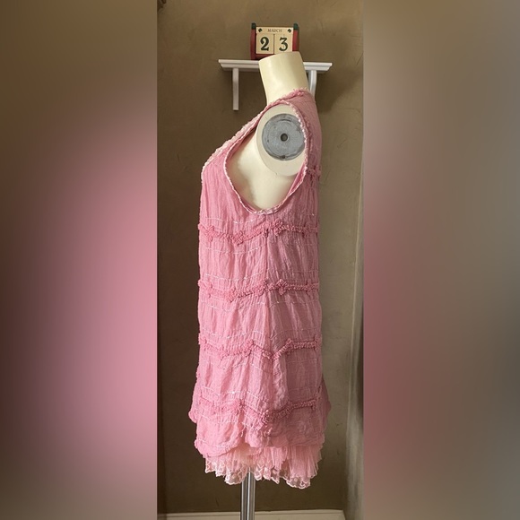 PRETTY ANGEL TOP/ DRESS TWILA LADIES VINTAGE ROMANTIC VICTORIAN Dusty roses M - Picture 4 of 12